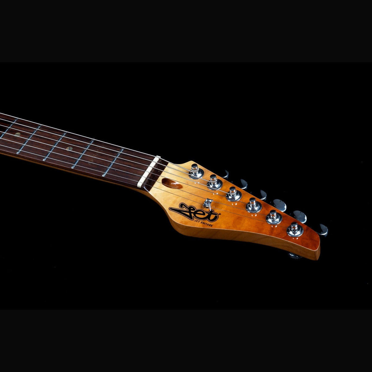 JET JS-45 Fireburst Flame S-style Elektrische Gitaar HSS Flame Maple Top Rosewood Toets Fireburst
