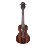 Kala Ebony concert ukulele – Gestreept ebben, maple binding, met gigbag