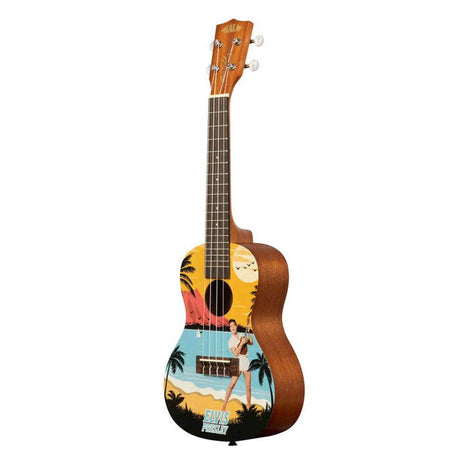 Kala Learn To Play Elvis Blue Hawaii concert ukulele starterkit – Mahonie, met Elvis-lesmateriaal, tuner en app
