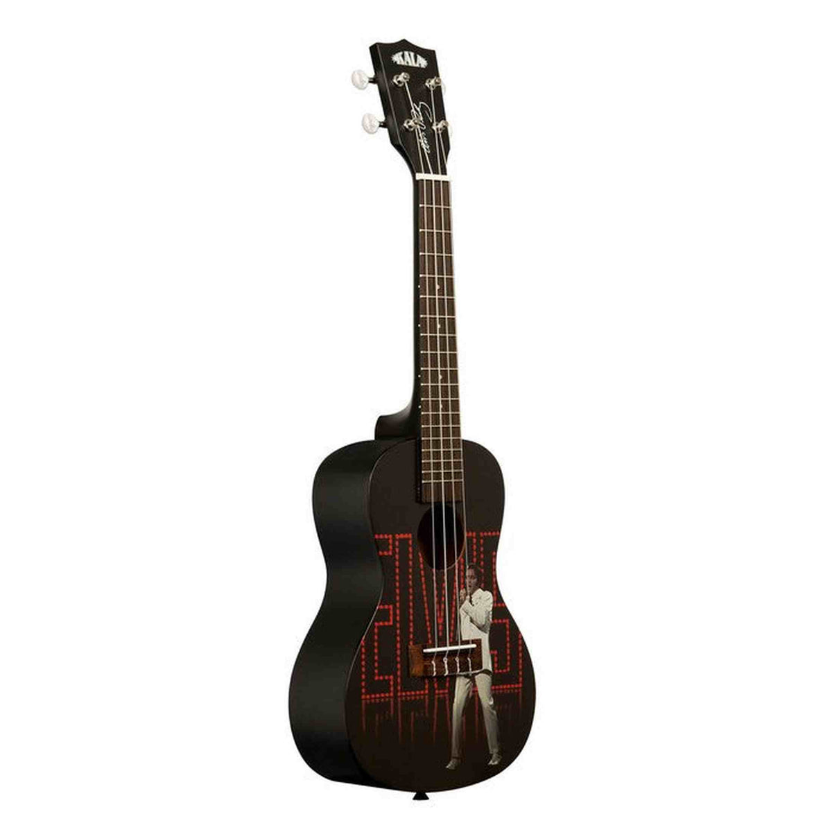 Kala Learn To Play Elvis Viva Las Vegas concert ukulele starterkit – Grafisch sparren bovenblad, met tuner, lessen en Elvis-songboek