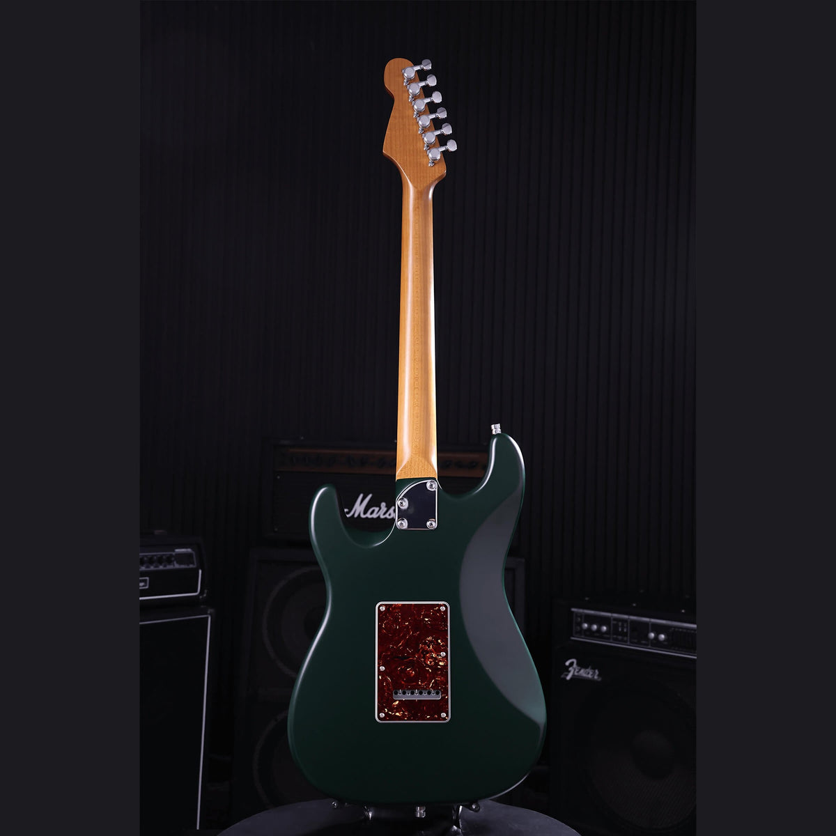 Patina PS-3 SGR S-style Elektrische Gitaar SSS Alnico V Nitro Paulownia Body Roasted Maple Hals Sherwood Green