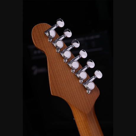 Patina PS-4 LPB S-style Elektrische Gitaar HSS Alnico V Nitro Paulownia Body Roasted Maple Hals Lake Placid Blue