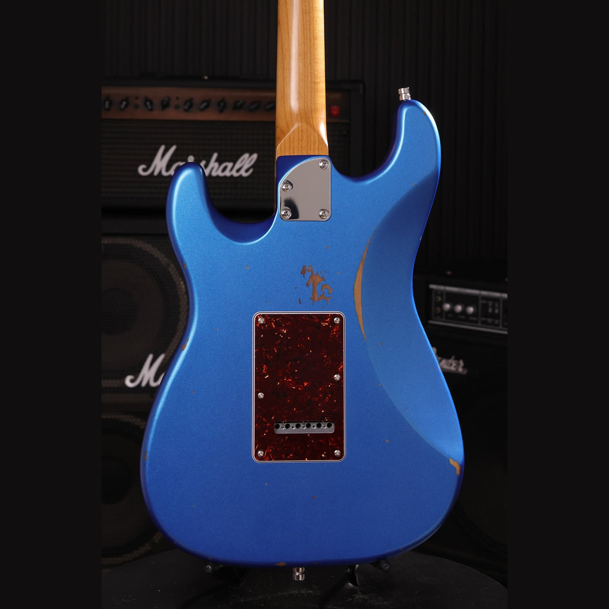 Patina PS-6 LPB R S-style Elektrische Gitaar SSS Alnico V Nitro Relic Paulownia Body Roasted Maple Hals Lake Placid Blue