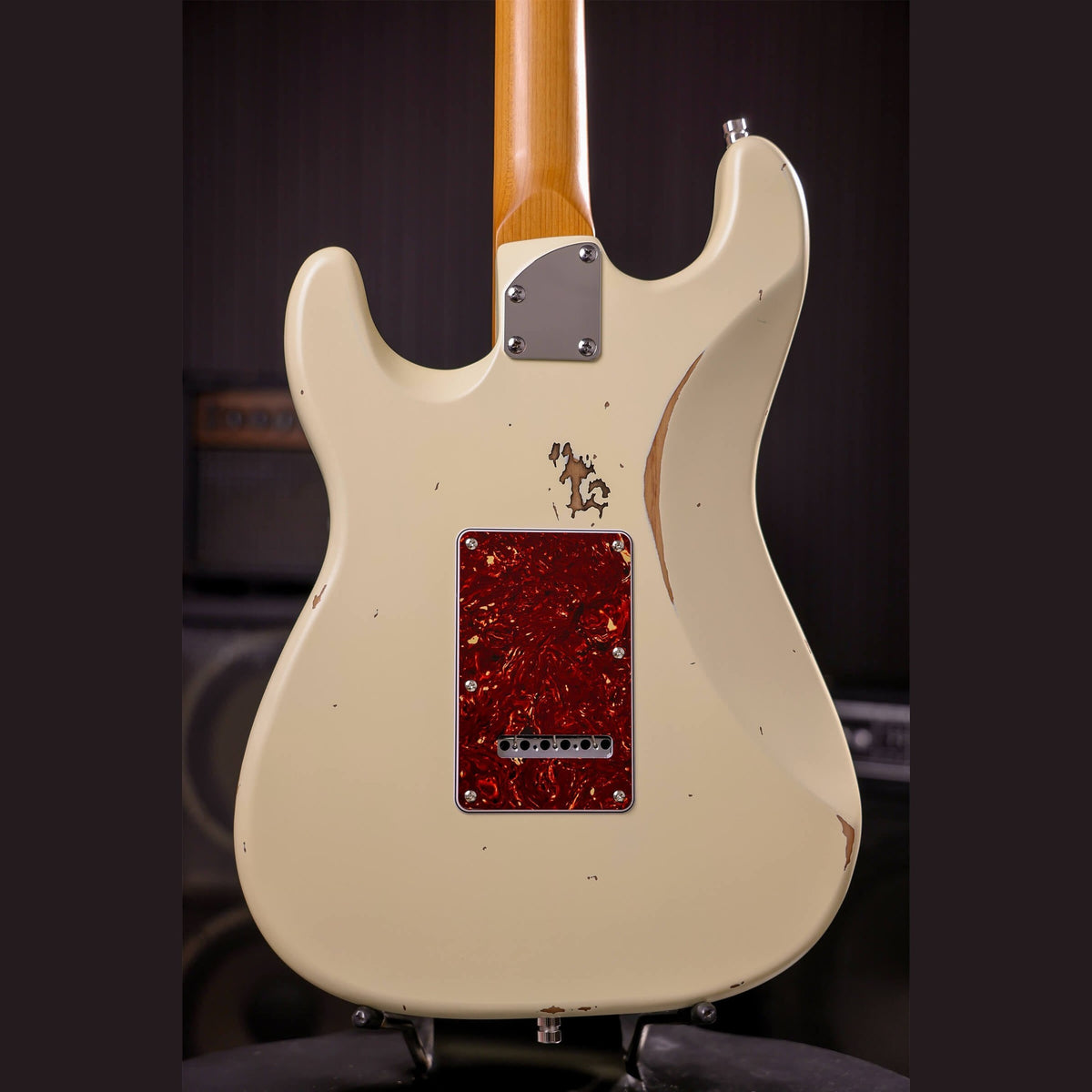 Patina PS-6 OW R S-style Elektrische Gitaar SSS Alnico V Nitro Relic Paulownia Body Roasted Maple Hals Olympic White