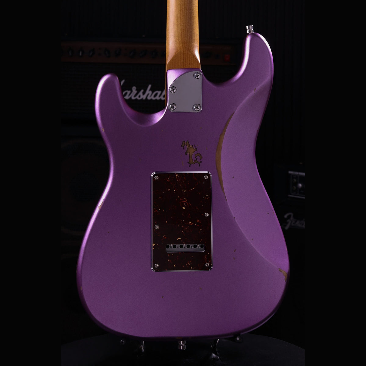 Patina PS-7 PP R S-style Elektrische Gitaar HSS Alnico V Nitro Relic Paulownia Body Roasted Maple Hals Paars