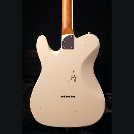Patina PT-6 OW R T-style Elektrische Gitaar SS Alnico V Nitro Relic Paulownia Body Roasted Maple Hals Olympic White