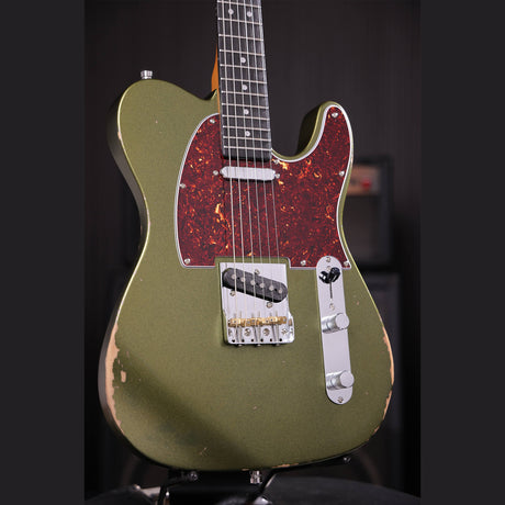 Patina PT-6 SGR R T-style Elektrische Gitaar SS Alnico V Nitro Relic Paulownia Body Roasted Maple Hals Sherwood Green