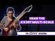 Guitare électrique 7 cordes Cort KX307 Multi Scale OPBK, style ST, noire
