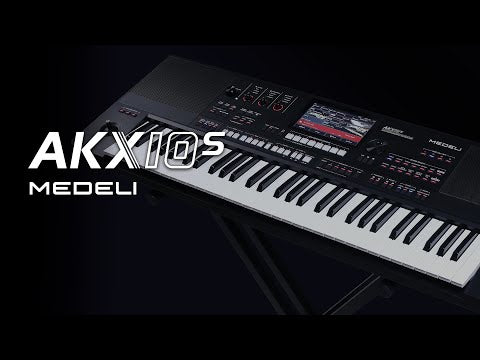 Medeli AKX10S Set – Workstation-keyboard med 61 tangenter, 7” pekskärm, 4-vägshögtalare, pedal, stativ och pall