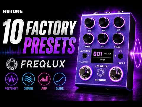 Pedale Pitch Shifter Triple-Voice HoTone NP-200 Freqlux con alimentatore 9V