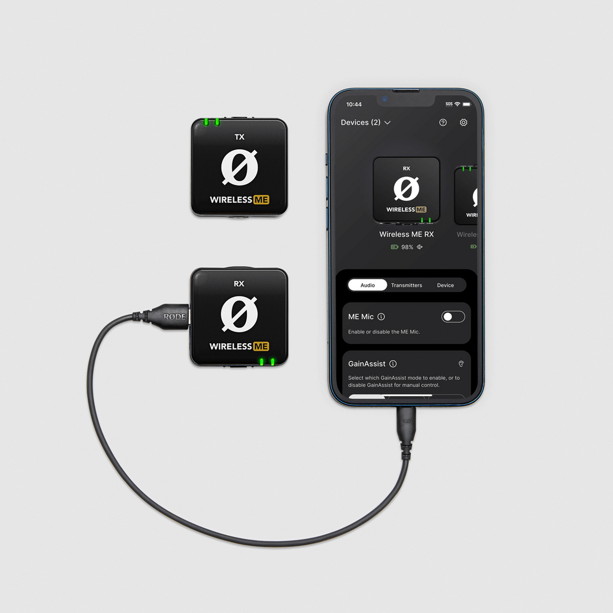 RØDE Wireless ME Dual draadloos microfoonsysteem met twee zenders en GainAssist