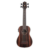 Kala Striped Ebony U•BASS® bas ukulele – Gestreept Ebben, Roundwound Snaren, Fishman EQ en Gigbag