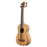 Kala Zebrawood U•BASS® bas ukulele – Zebrahout, Elektrisch-Akoestisch met EQ en Gigbag